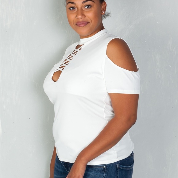 Cold Shoulder Top - Picture 3 of 8